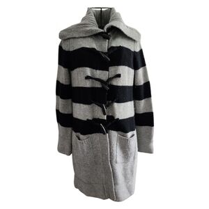 GAP striped wool long cardigan sweater Medium Cozy Scandi Girl Comfycore School